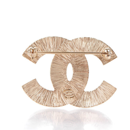 Chanel Pearl Enamel CC Brooch Black Gold 3 of 5