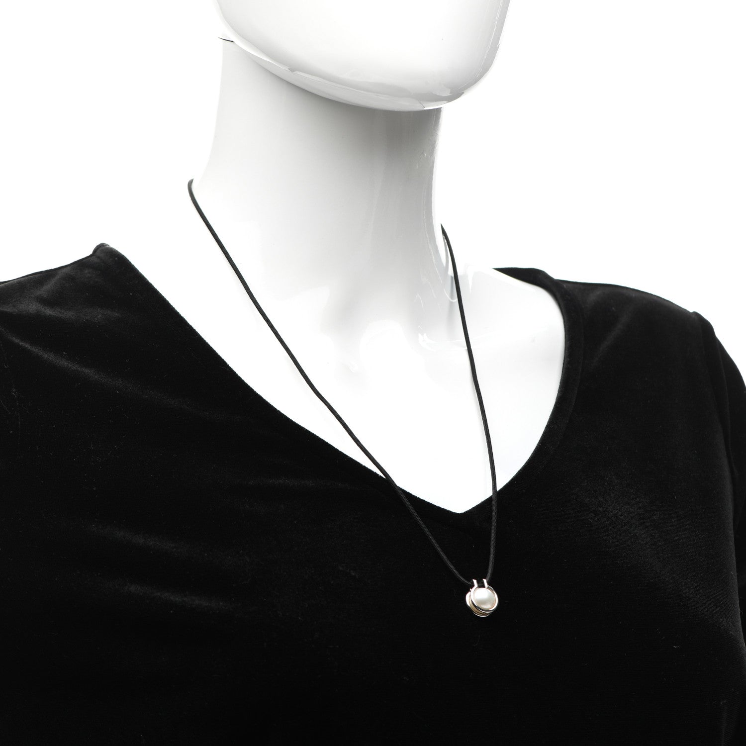 Tiffany Sterling Silver Pearl HardWear Cord Necklace 5 of 5