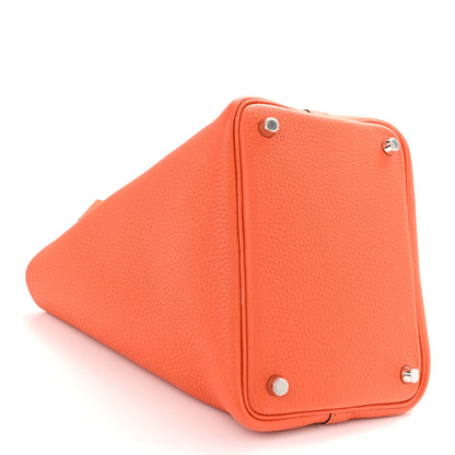 Hermes Taurillon Clemence Picotin Lock 18 PM Orange 4 of 11
