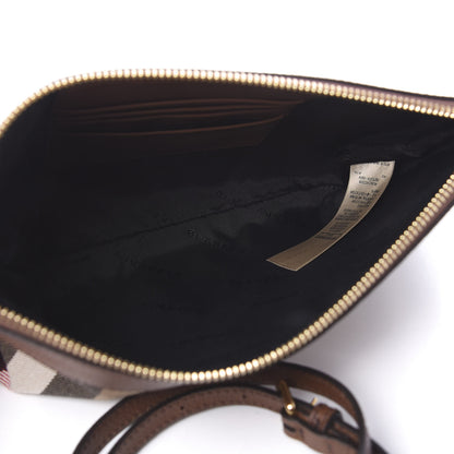 Burberry House Check Derby Peyton Crossbody Clutch Bag Tan 5 of 11