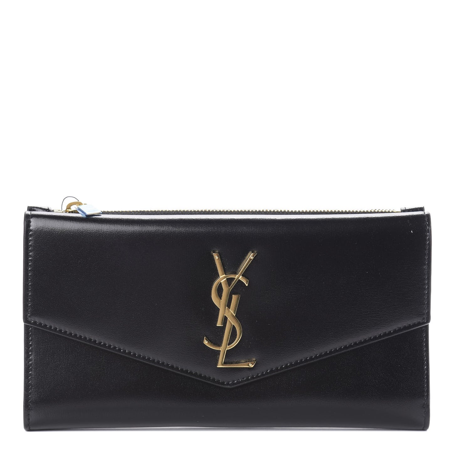Smooth Shiny Calfskin Monogram Uptown Wallet Black