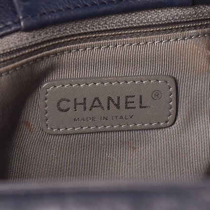 Chanel Calfskin Coco Bengal Open Accordion Tote Blue 8 of 14