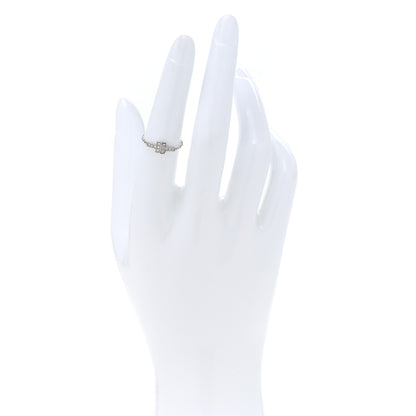 Tiffany 18K White Gold Diamond T Chain Ring 49 5 2 of 5