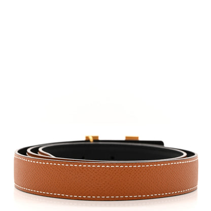 Hermes Swift Epsom 24mm Mini Constance H Belt 80 Black Gold 3 of 9
