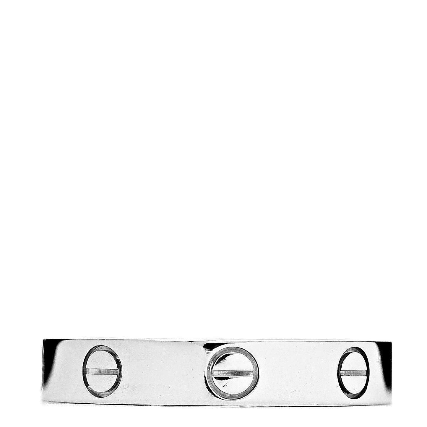 18K White Gold 3.5mm LOVE Wedding Band Ring 55 7.25