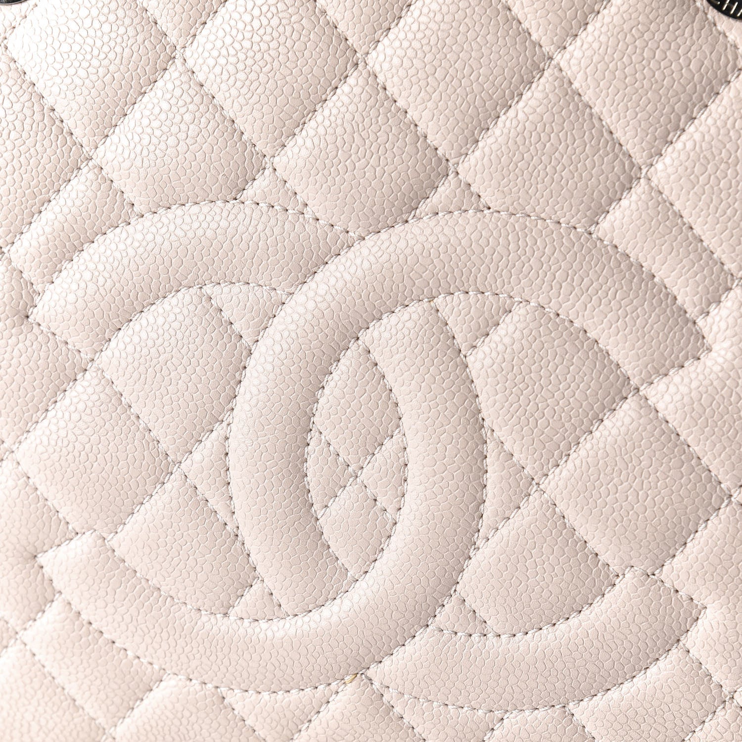 Chanel Caviar Quilted Grand Shopping Tote GST Beige Clair 9 of 10