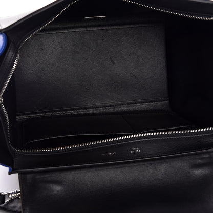 Celine Pony Hair Smooth Calfskin Tri-color Medium Trapeze Cobalt 6 of 7
