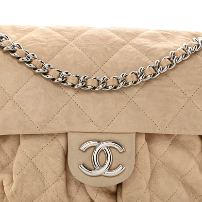 Chanel Washed Lambskin Quilted Medium Chain Around Messenger Beige 8 of 10