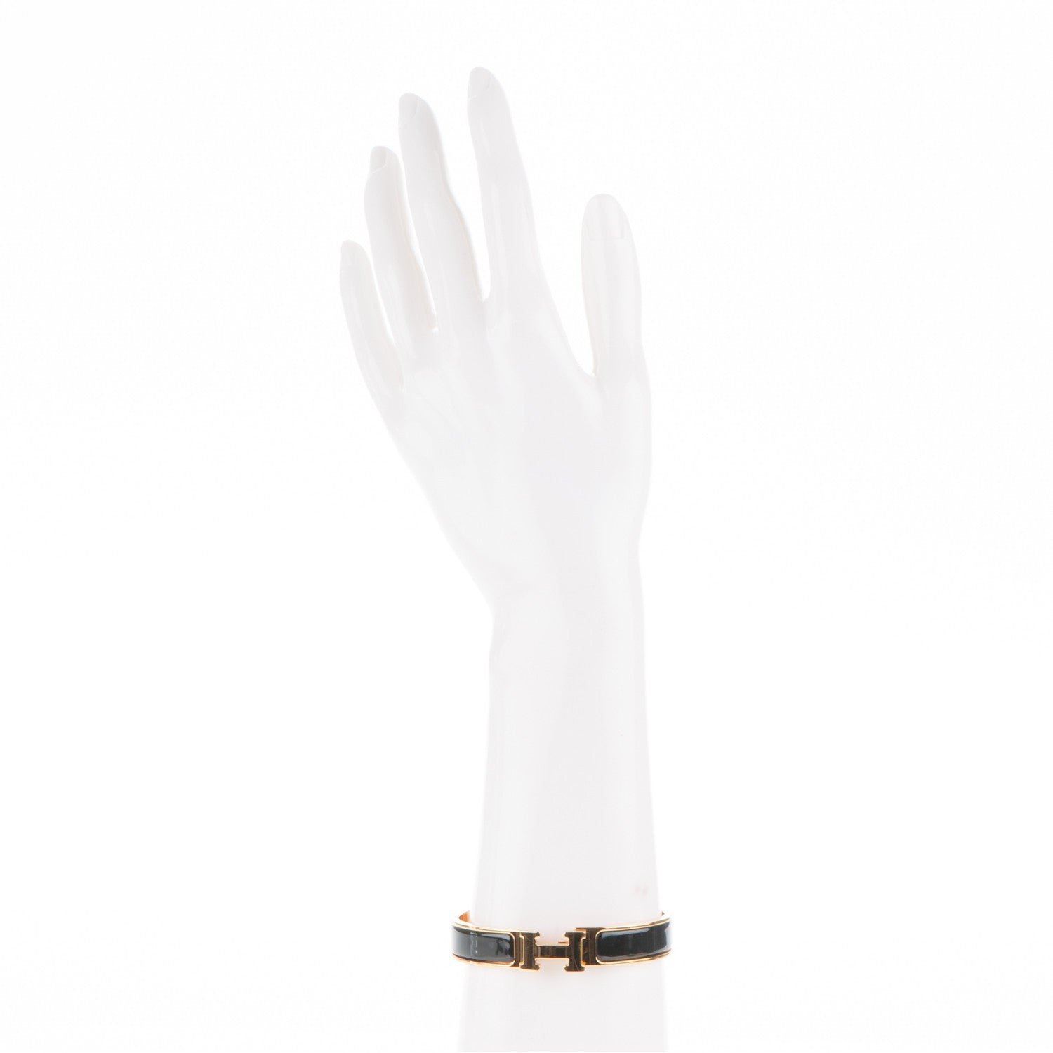 Hermes Enamel Narrow Clic Clac H Bracelet GM Black 2 of 4