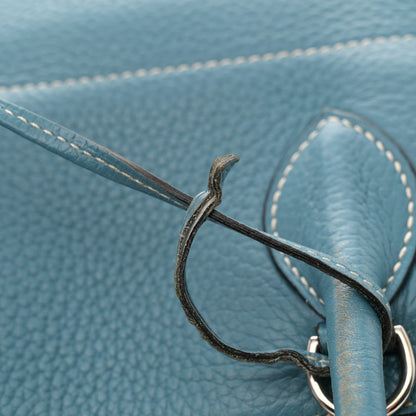 Hermes Taurillon Clemence Bolide 31 Blue Jean 13 of 16