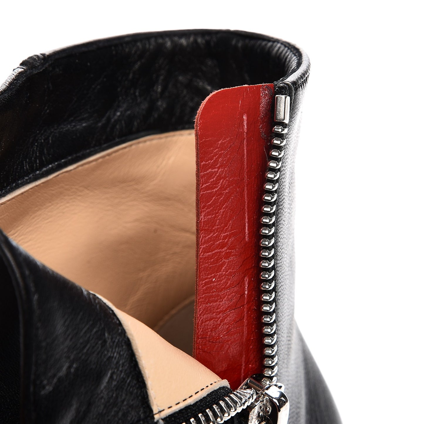 Calfskin Telezip 85 Ankle Bootie 37 Black