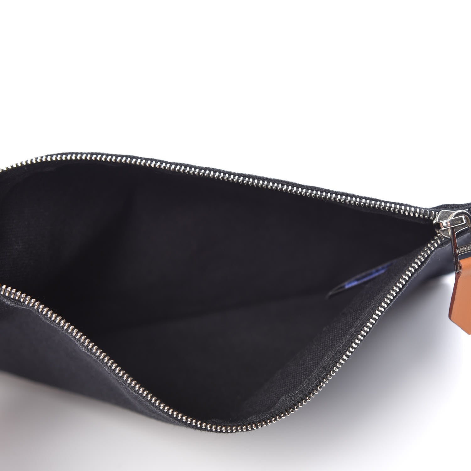 Hermes Toile Flat Yachting Pouch Black 5 of 9