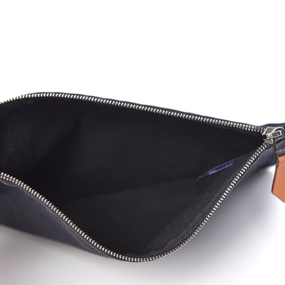 Hermes Toile Flat Yachting Pouch Black 5 of 9