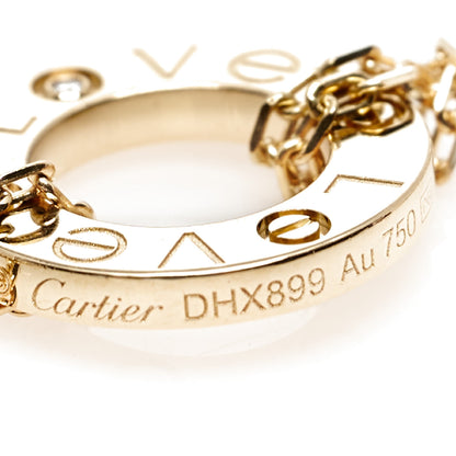 Cartier 18K Yellow Gold 2 Diamond LOVE Necklace 5 of 5