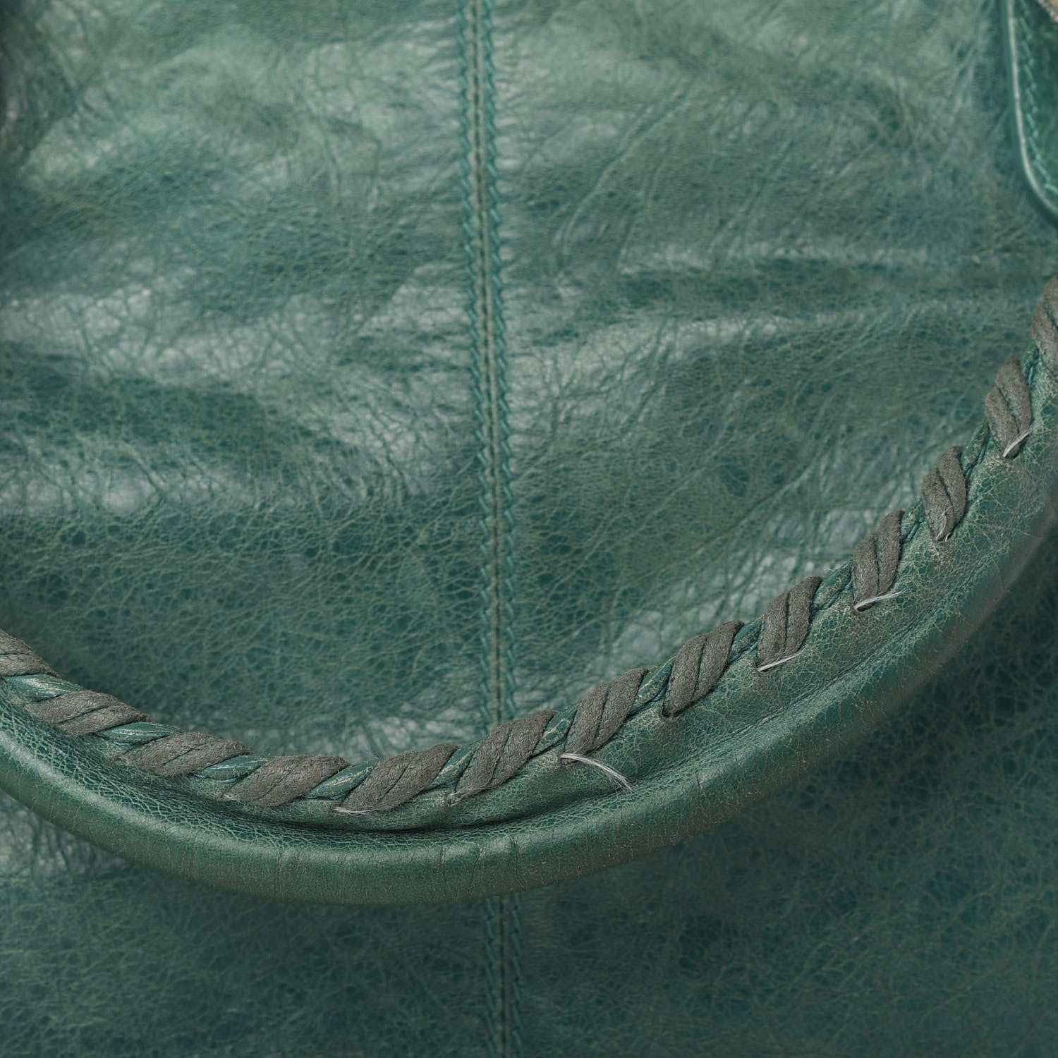 Balenciaga Agneau Giant 21 Silver Hardware Weekender Vert Sauge 21 of 22