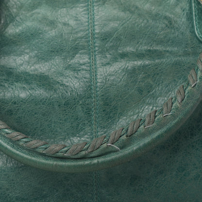 Balenciaga Agneau Giant 21 Silver Hardware Weekender Vert Sauge 21 of 22