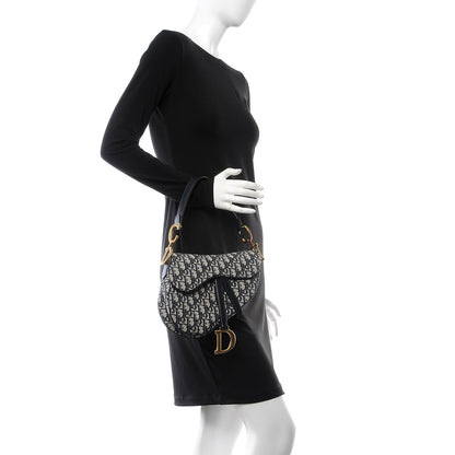 Christian Dior Oblique Saddle Bag Blue 2 of 8