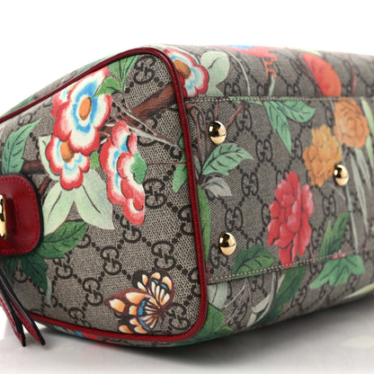 Gucci GG Supreme Monogram Tian Small Boston Beige Multicolor Red 8 of 11