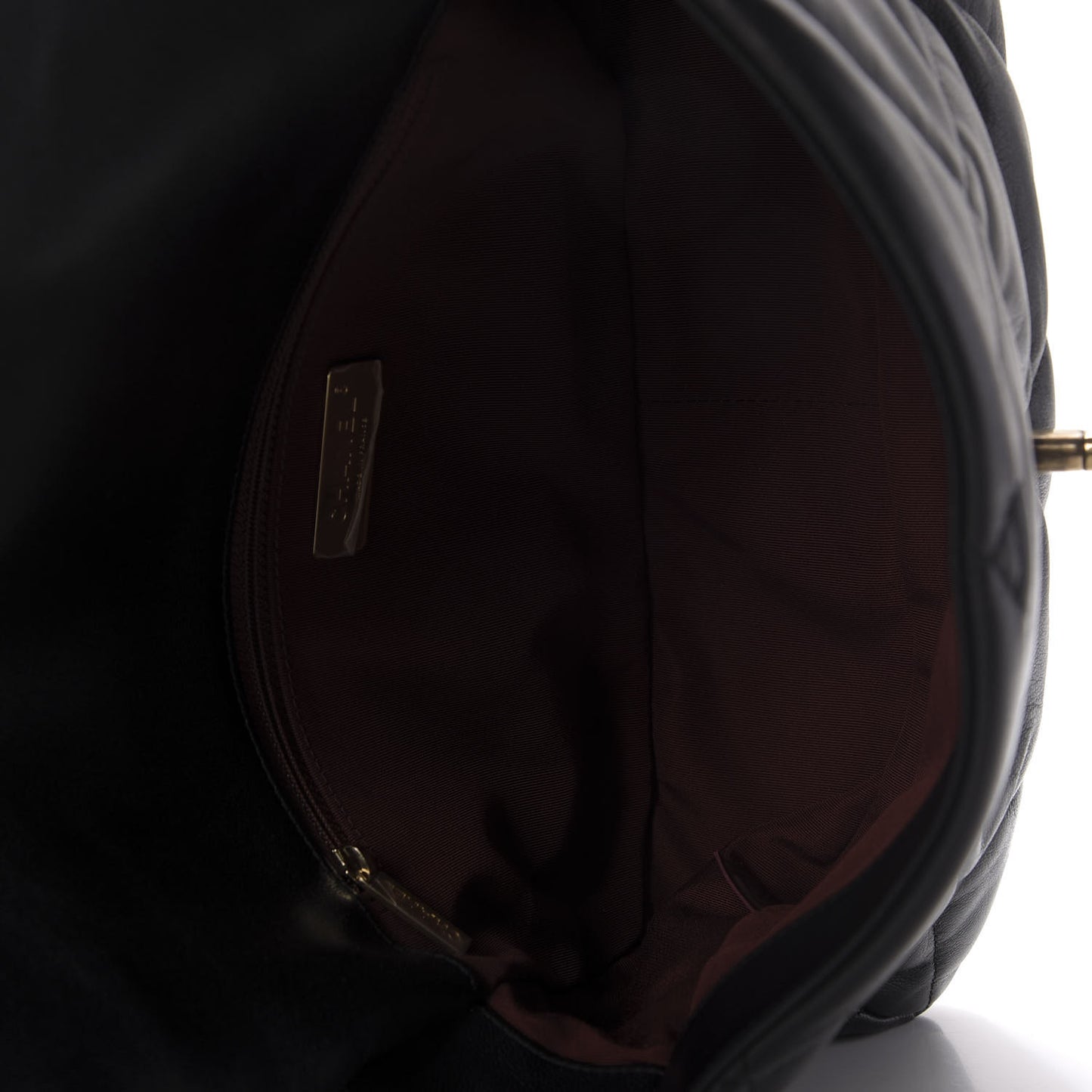 Goatskin Quilted Large 19 Flap Black