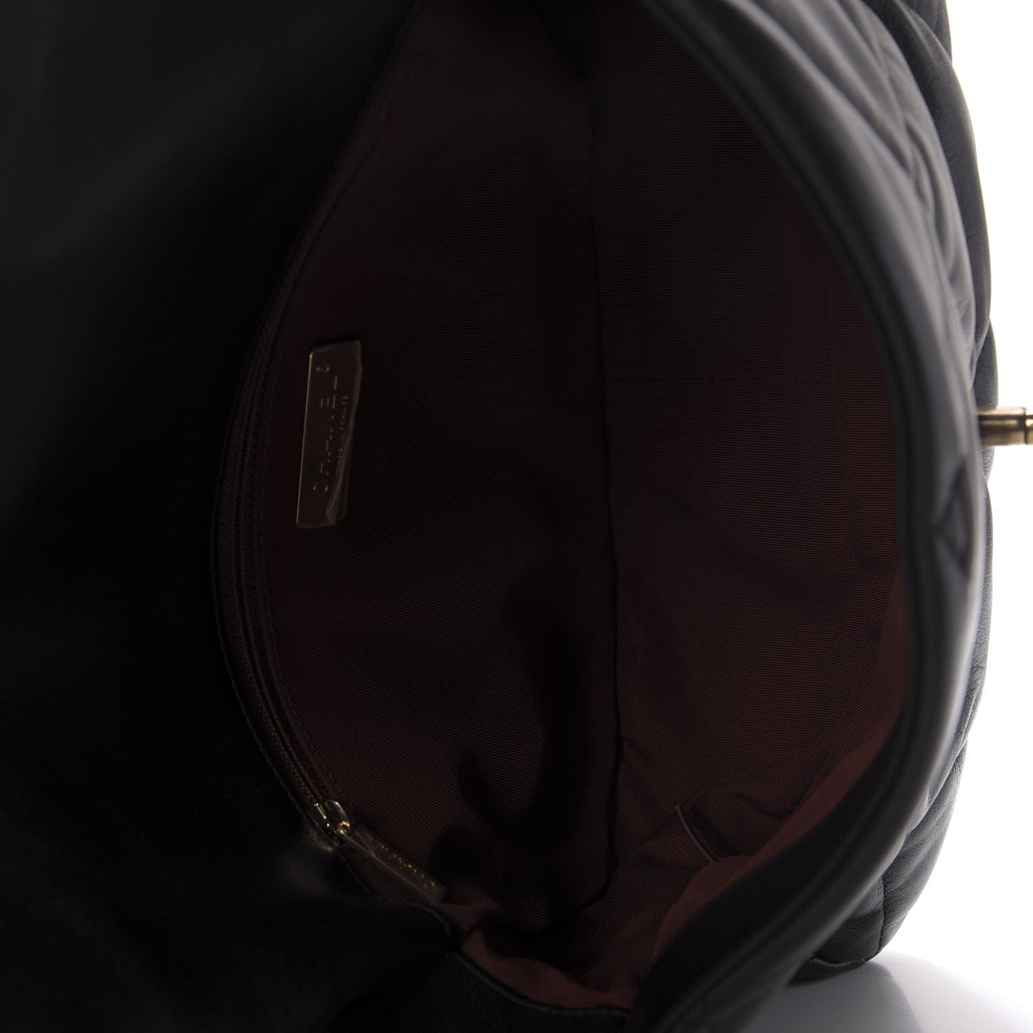 Chanel Goatskin Quilted Large 19 Flap Black 5 of 9