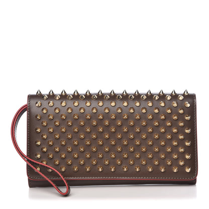 Christian Louboutin Calfskin Macaron Spiked Flap Wallet Cafe 1 of 9