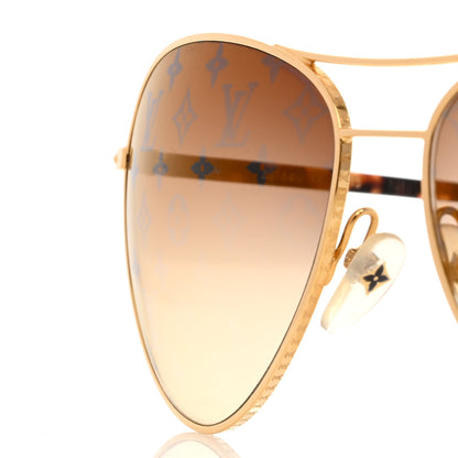 Louis Vuitton Conspiration Pilote Sunglasses Z0164U Gold 7 of 7