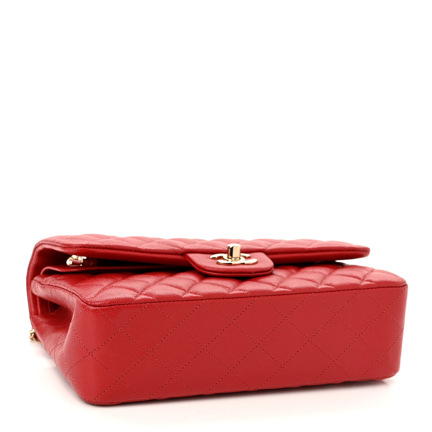 Chanel Caviar Quilted Medium Double Flap Red 4 of 11