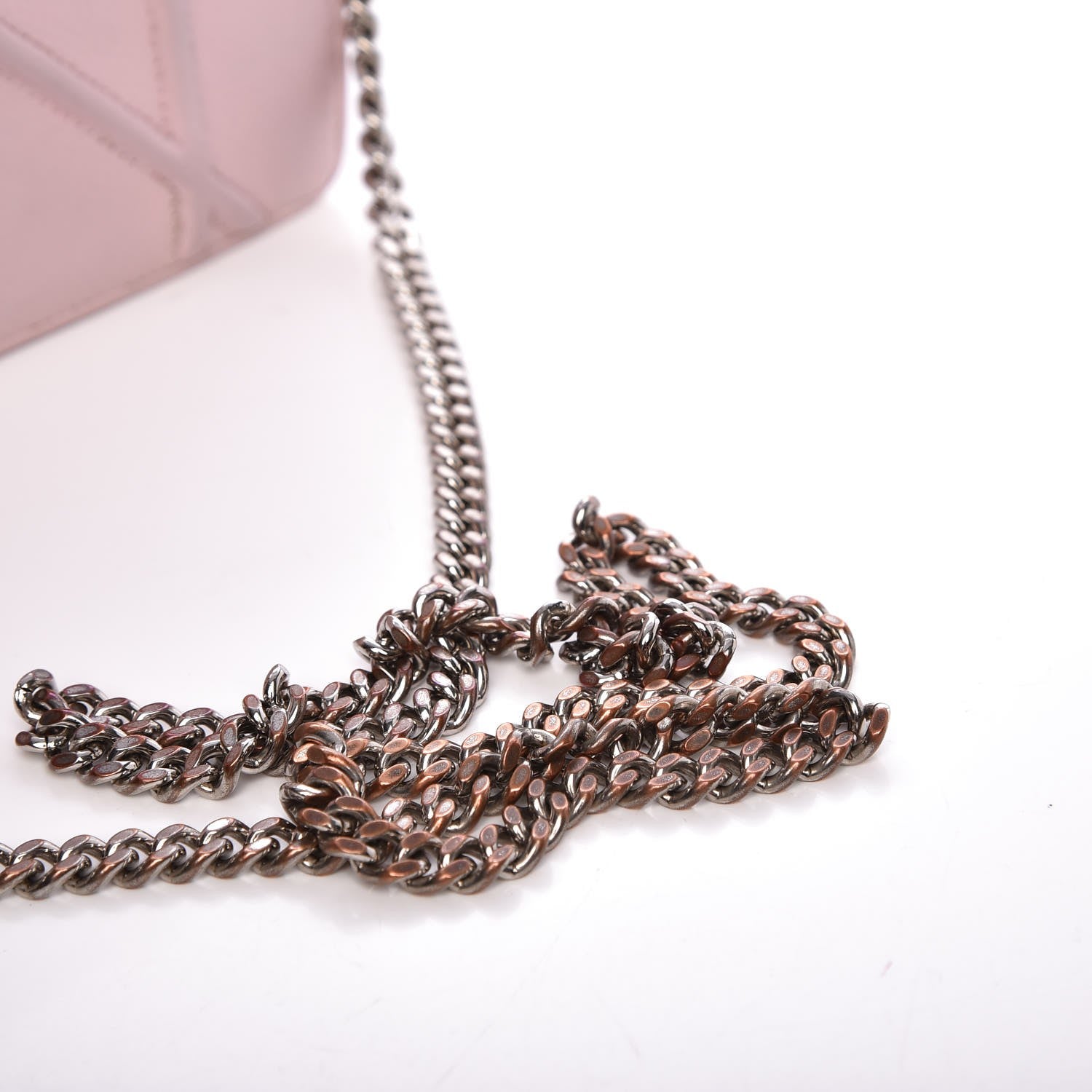 Christian Dior Grained Calfskin Diorama Wallet on Chain Pouch Rose Poudre 8 of 20