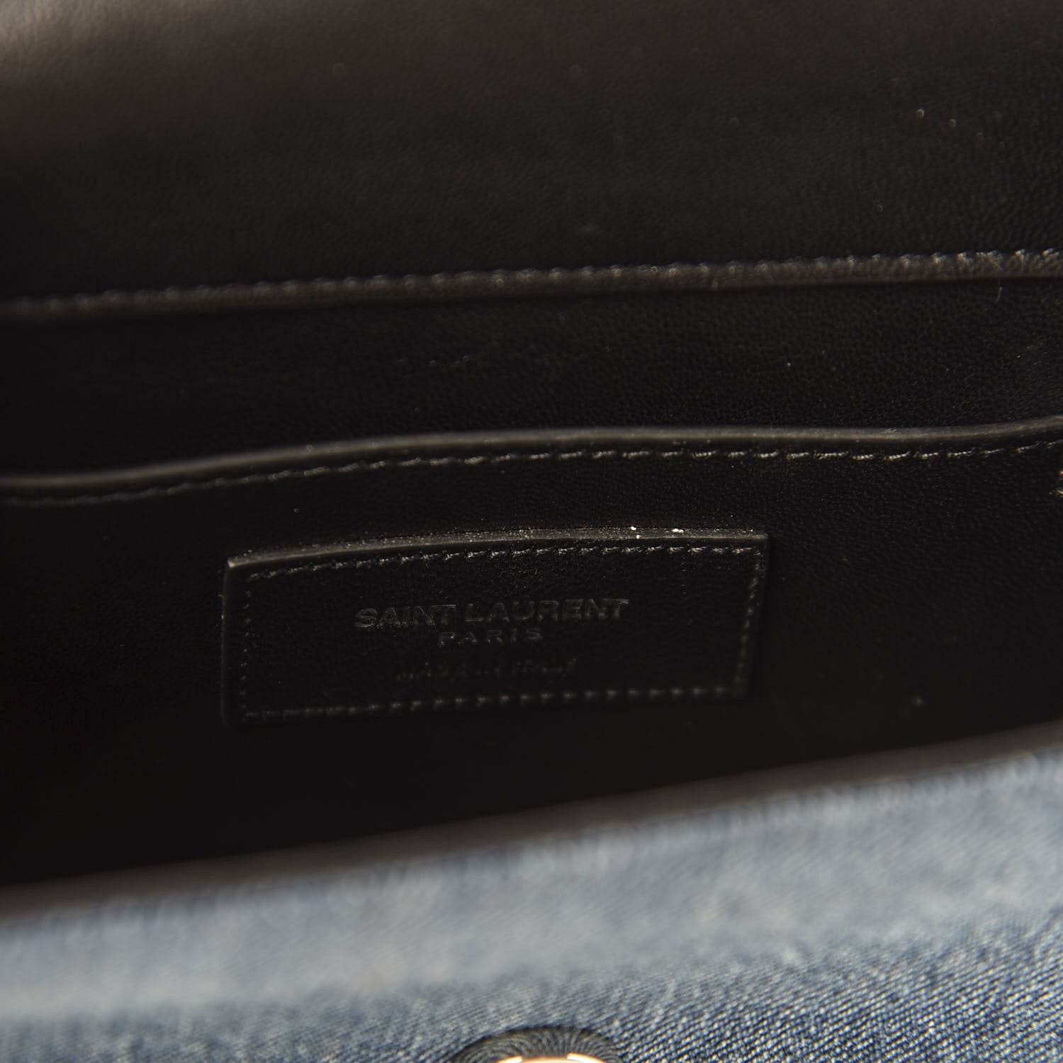 Saint Laurent Denim Small Classic Monogram Kate Satchel Blue 8 of 9