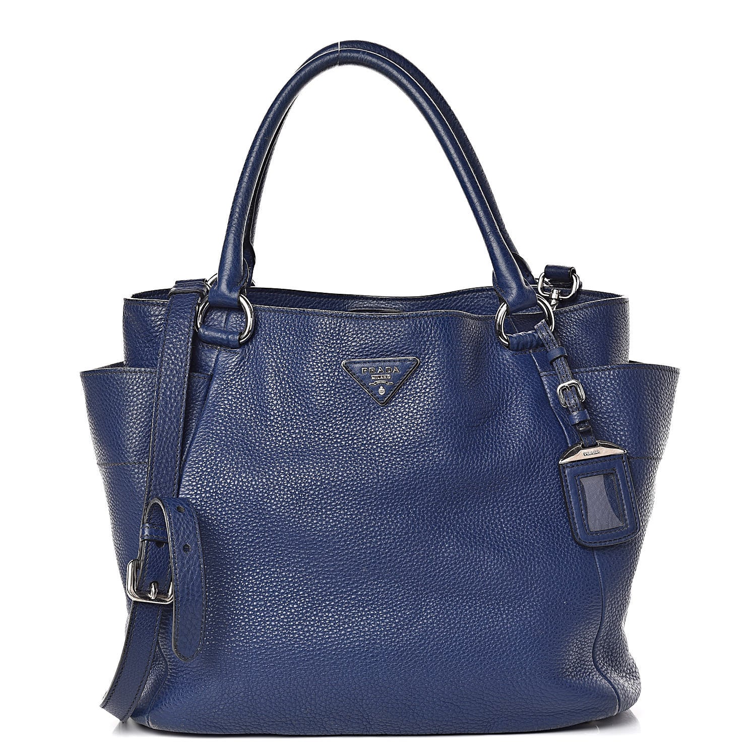 Prada Vitello Daino Side Pocket Tote Inchiostro 1 of 25