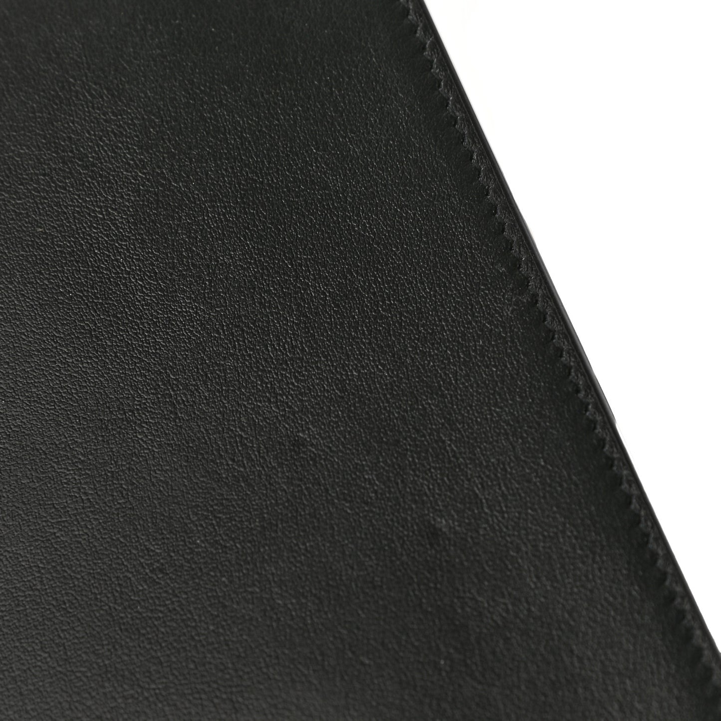 Calfskin Logo Zipped Tablet Pouch Black