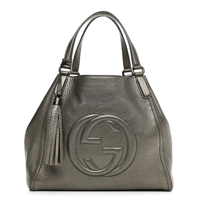 Gucci Metallic Cellarius Calfskin Medium Soho Shoulder Bag Sasso 1 of 10