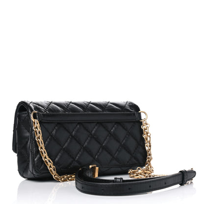 Chanel Aged Calfskin Quilted 2.55 Reissue Chain Waist Bag Black 2 of 4
