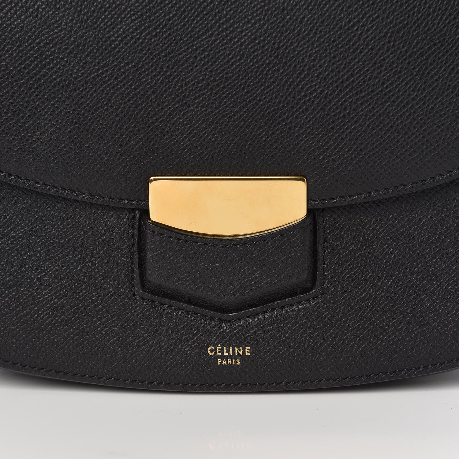 Celine Grained Calfskin Medium Trotteur Black 12 of 12