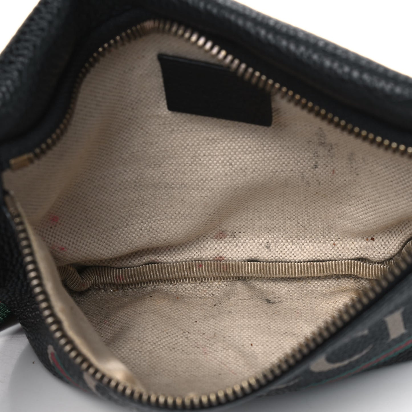 Grained Calfskin Small Logo Belt Bag Black