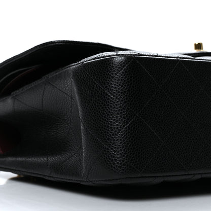 Chanel Caviar Quilted Jumbo Double Flap Black 9 of 11