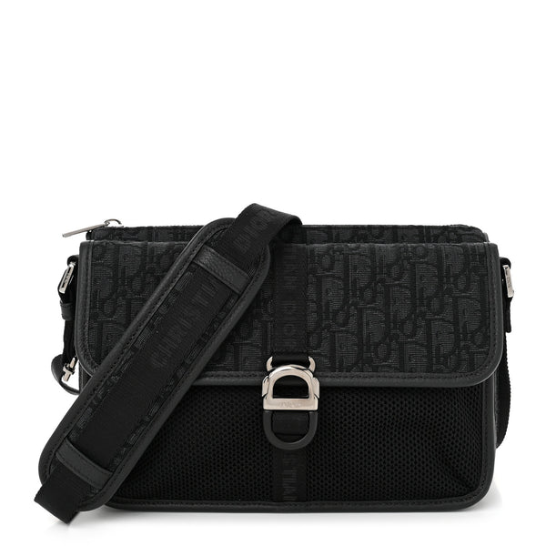 Christian Dior Oblique Jacquard Dior 8 Bag With Strap Black