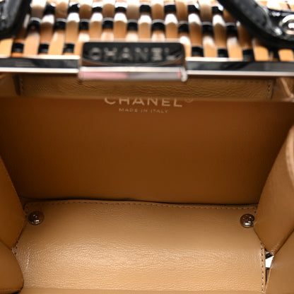 Chanel Raffia Patent Small CC Filigree Vanity Case Black 5 of 10