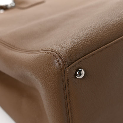 Chanel Calfskin Cerf Executive Shopper Tote Light Brown 10 of 11
