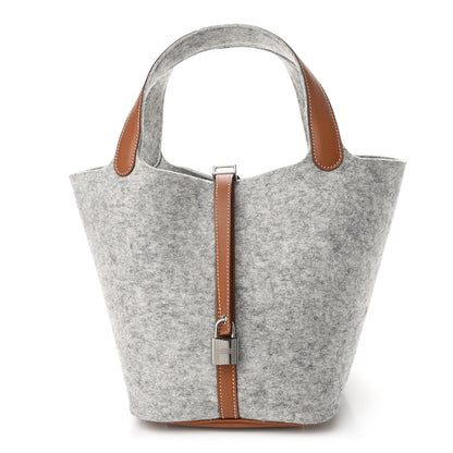 Hermes Feutre Swift Picotin Lock 18 PM Gris Clair Gold 1 of 10