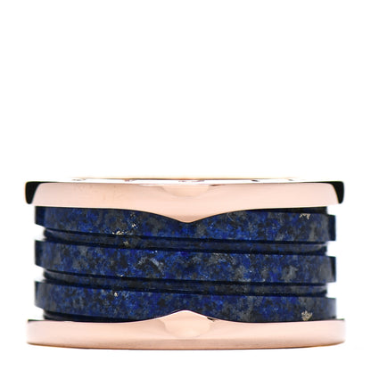 Bulgari 18K Rose Gold Lapis Lazuli B.Zero1 Four-Band Ring 57 8 3 of 6