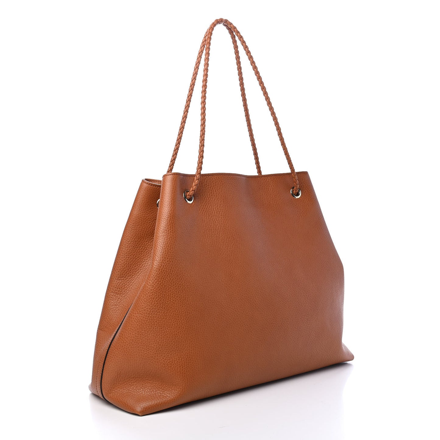 Calfskin Large Gifford Braided Handle Tote Saffron