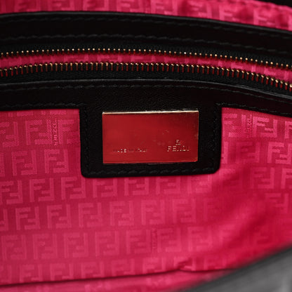 Fendi Nappa Logo Embossed Baguette Black 5 of 10