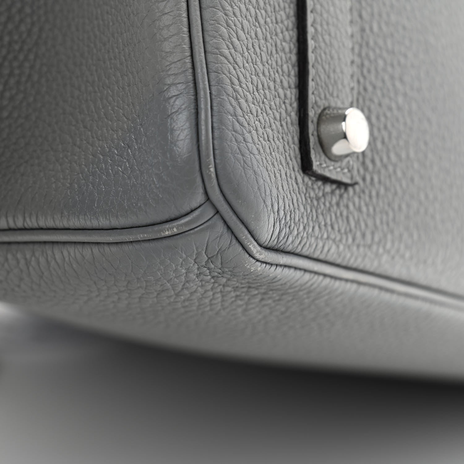 Hermes Togo Bi-Color Birkin 35 Gris Mouette Bleu Agate 13 of 14