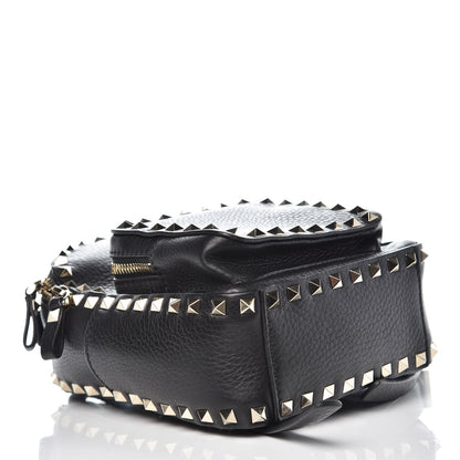 Valentino Garavani Pebbled Calfskin Mini Rockstud Backpack Black 4 of 6