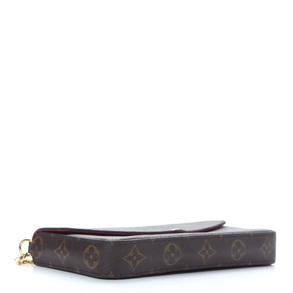 Louis Vuitton Monogram Pochette Felicie Chain Wallet Fuchsia 5 of 10