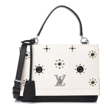 Louis Vuitton Calfskin Mechanical Flowers Lockme II Black White 1 of 10