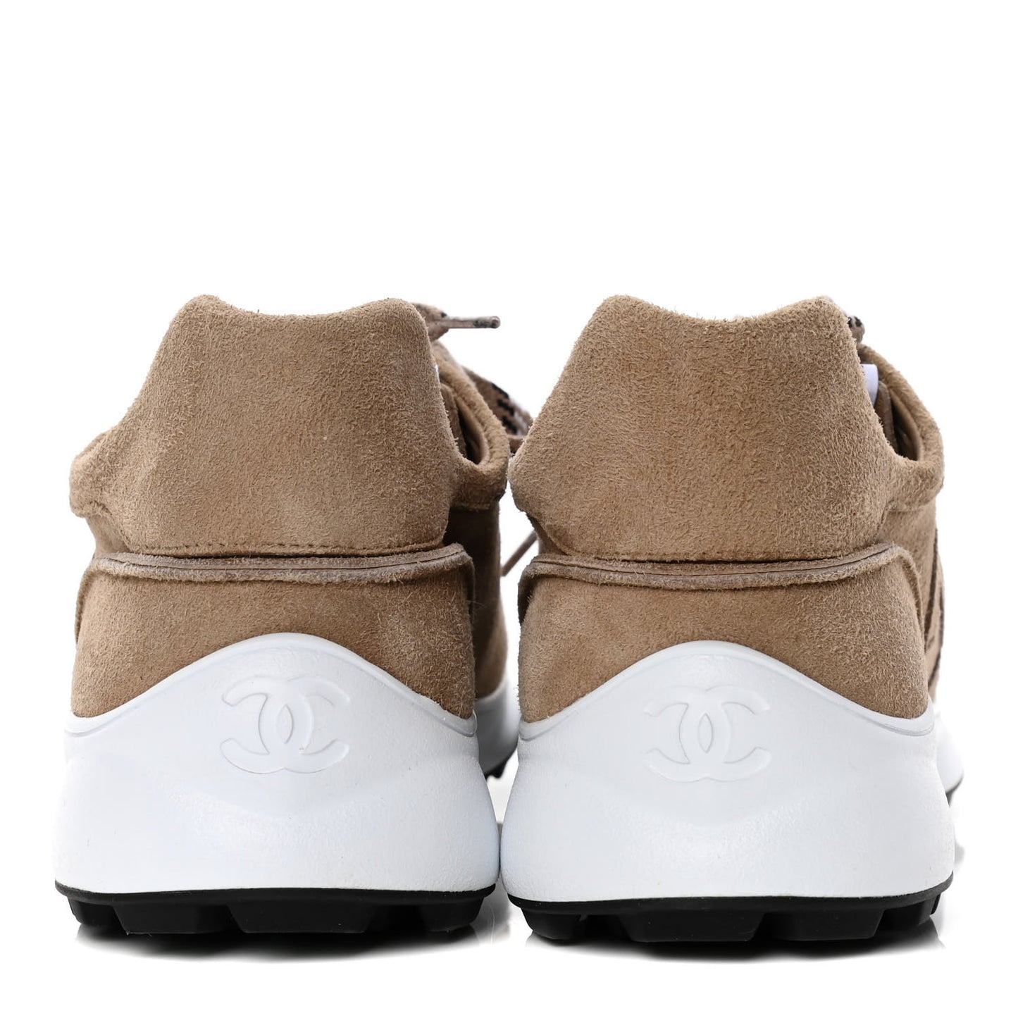 Suede Goatskin CC Sneakers 38 Dark Beige