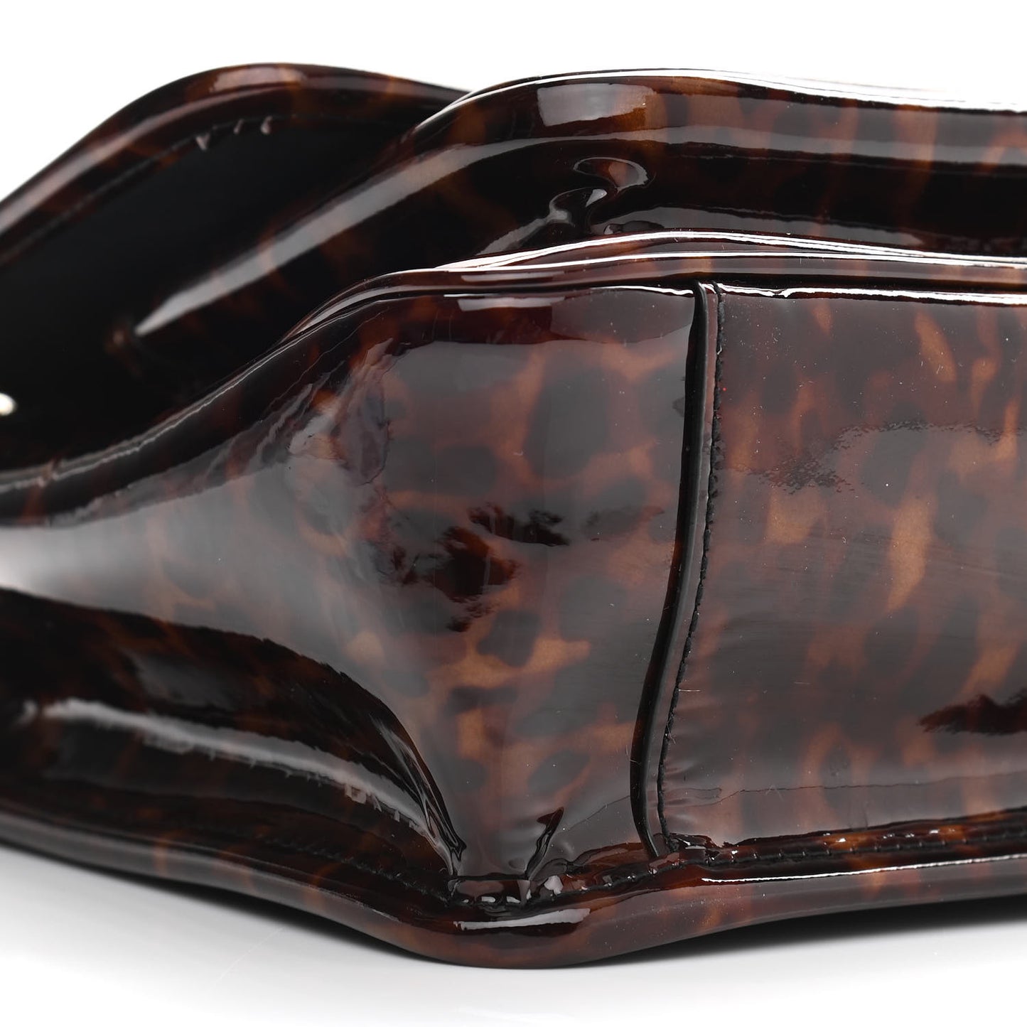 Patent Monogram Baby Niki Chain Satchel Tortoiseshell