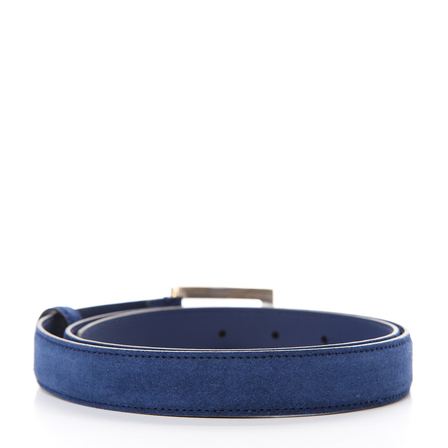 Gucci Suede Icaro G Cube 25mm Belt 85 34 Dark Navy 2 of 6